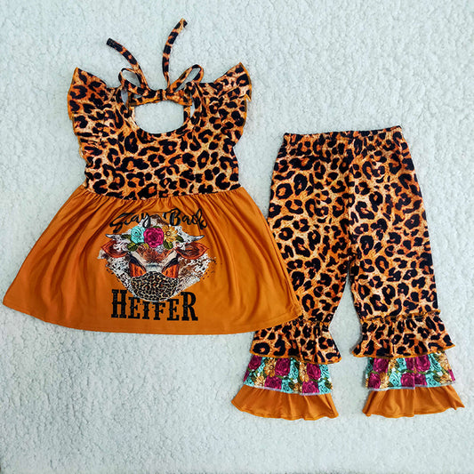 Girl Heifer Leopard Outfit