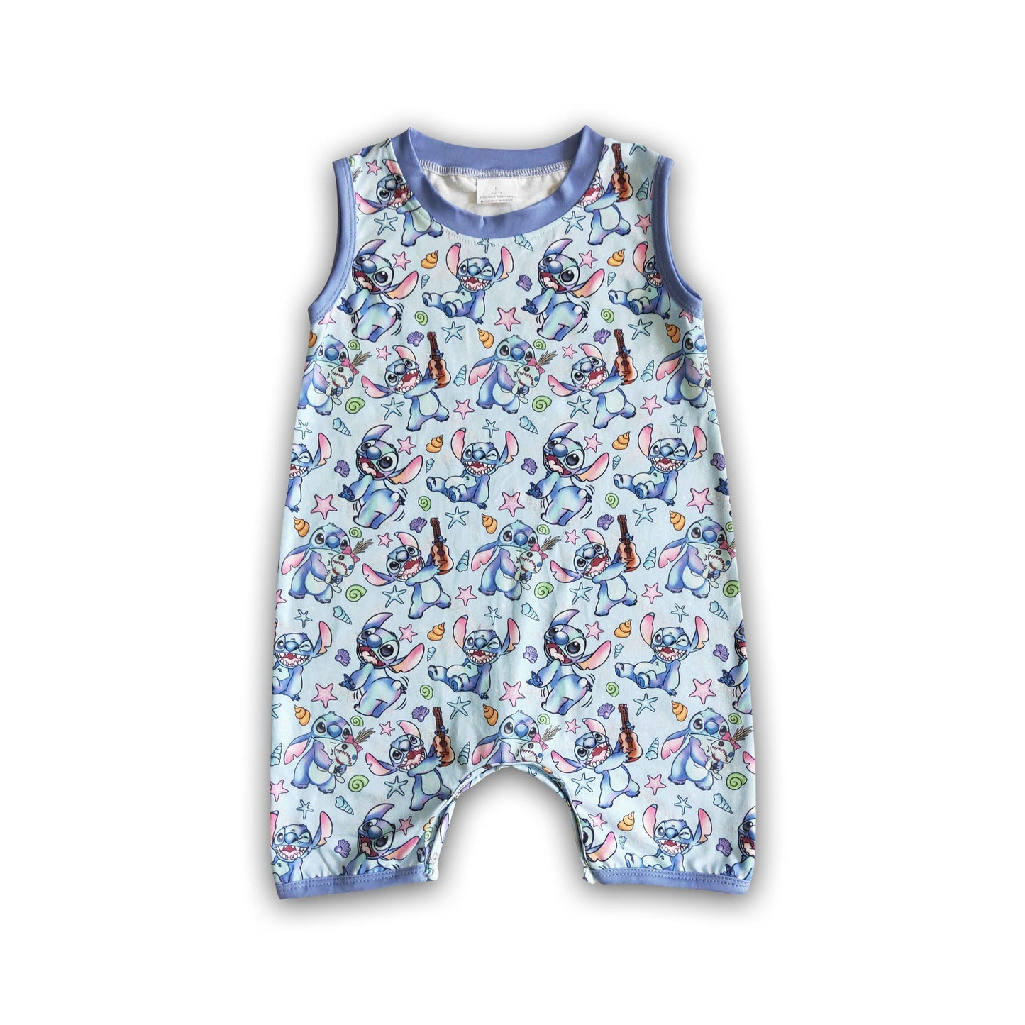 Sleeveless cute koala print baby boy summer romper