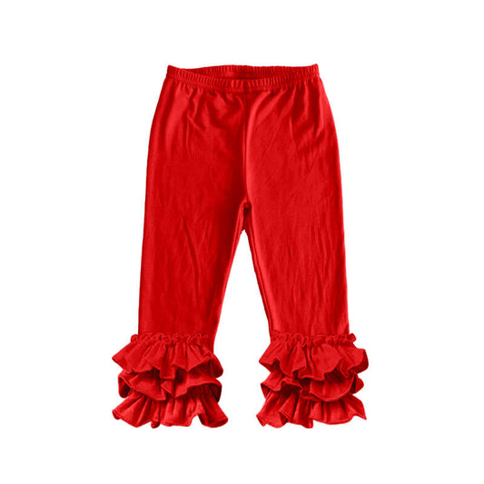 Deadline Jan 27 Red triple ruffle kids girls pants