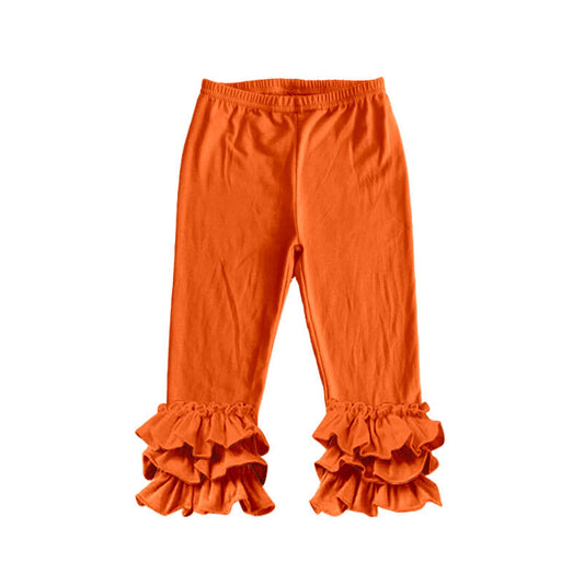 Deadline Jan 27 Orange triple ruffle kids girls pants
