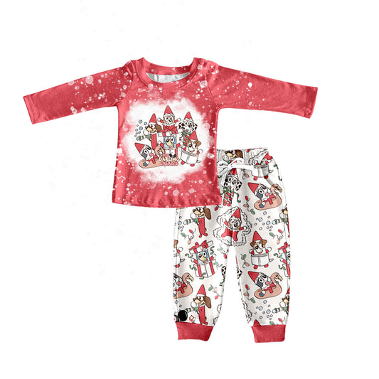 MOQ 5 Christmas hat dogs kids boy outfits