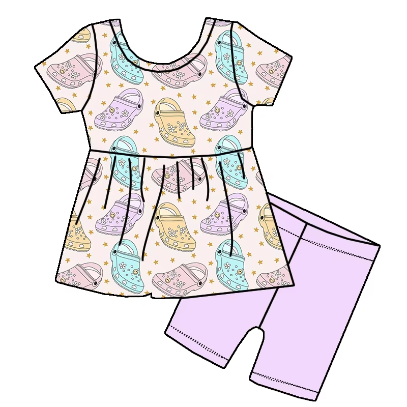 Deadline June 19 short sleeves crocs tunic shorts girls clothes