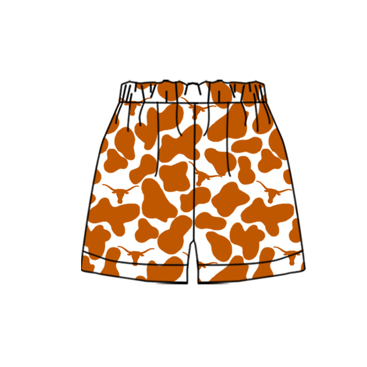 MOQ 3 pcs Bull skull camo kids boys team shorts