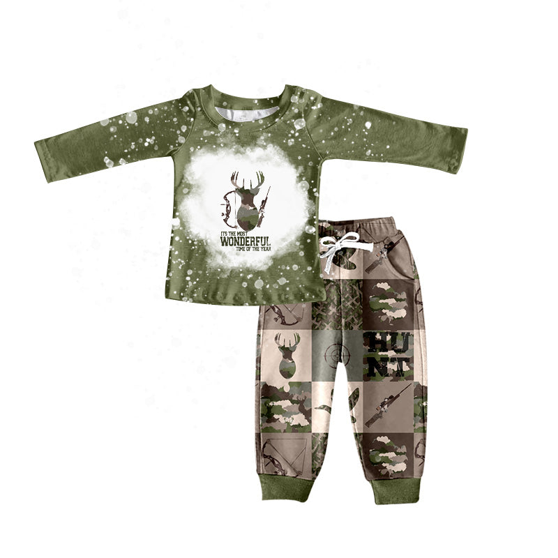 MOQ 5 deer duck hunting kids boy clothes