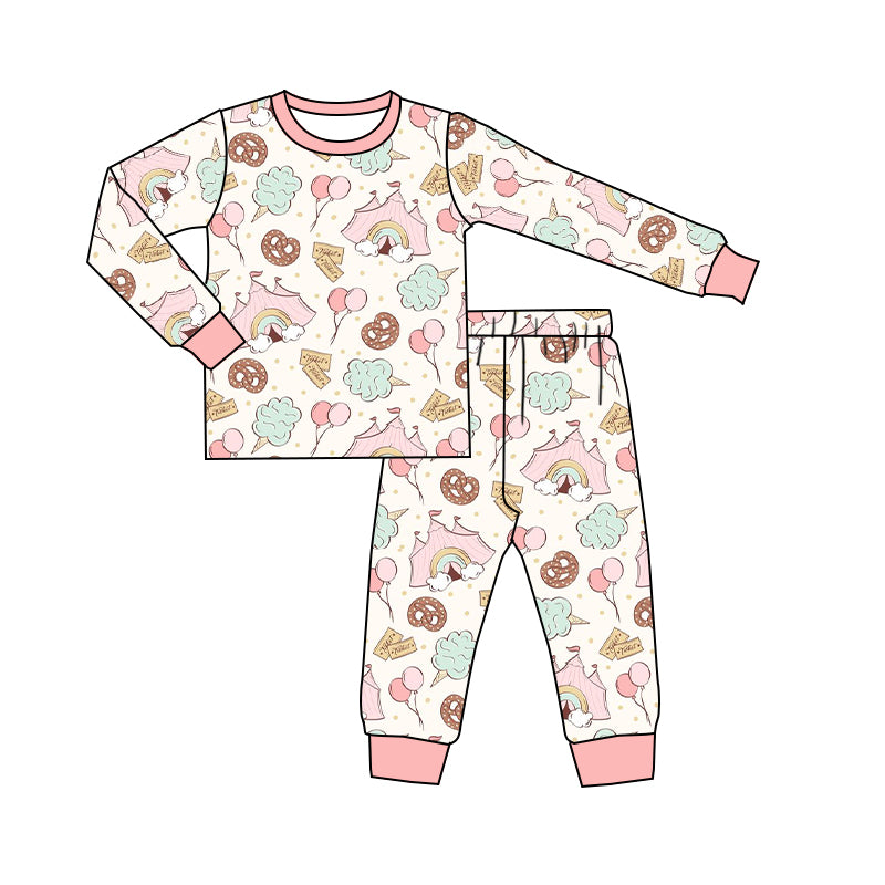 MOQ 5 balloon snacks pink kids girls pajamas