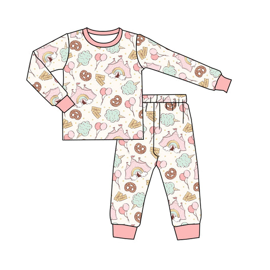 MOQ 5 balloon snacks pink kids girls pajamas