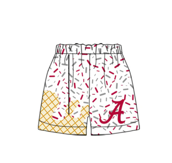 Deadline June 12 A white ice cream sprinkle boys team shorts