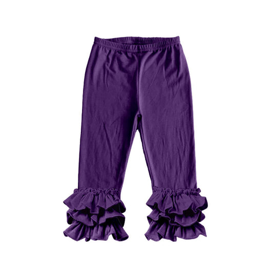Deadline Jan 27 Purple triple ruffle kids girls pants
