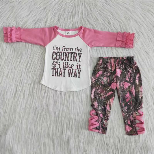 Pink camo kids children clothing