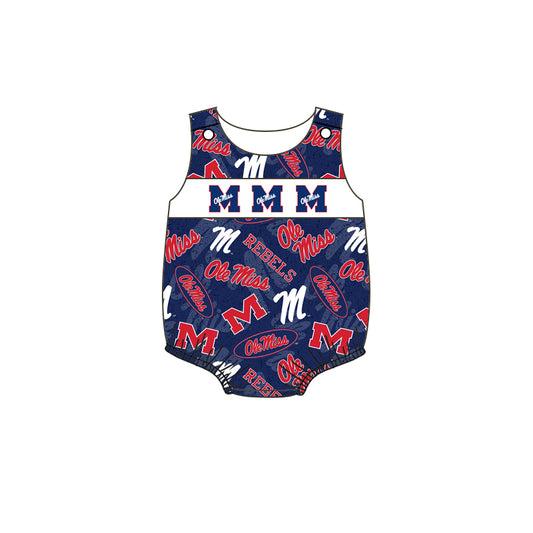 MOQ 5 PCS M blue sleeveless baby boy team bubble