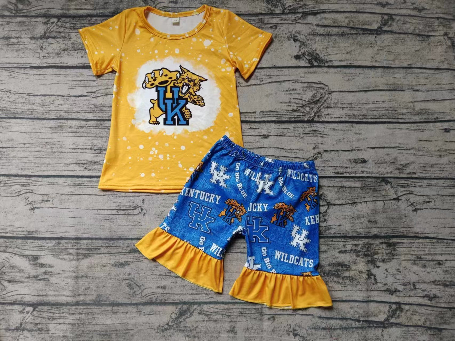 MOQ 5 tiger shirt shorts kids girls team outfits