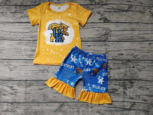 MOQ 5 tiger shirt shorts kids girls team outfits