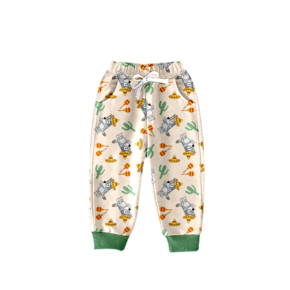 MOQ 5 dogs cactus green pockets kids boy pants