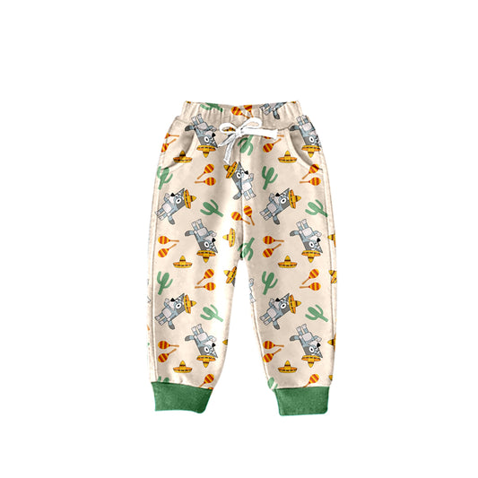 MOQ 5 dogs cactus green pockets kids boy pants