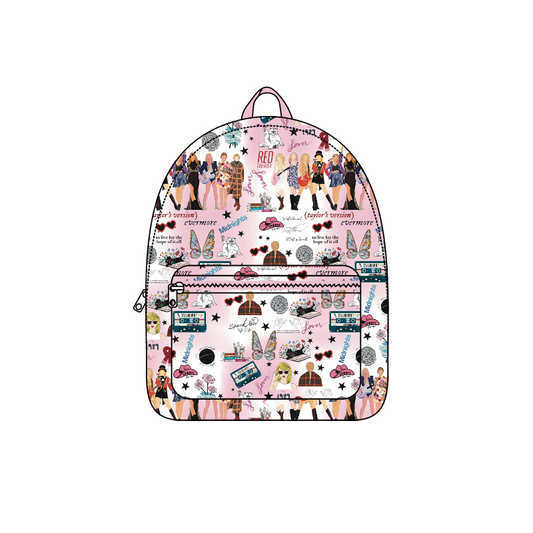 MOQ 3 pink butterfly singer girls backpack