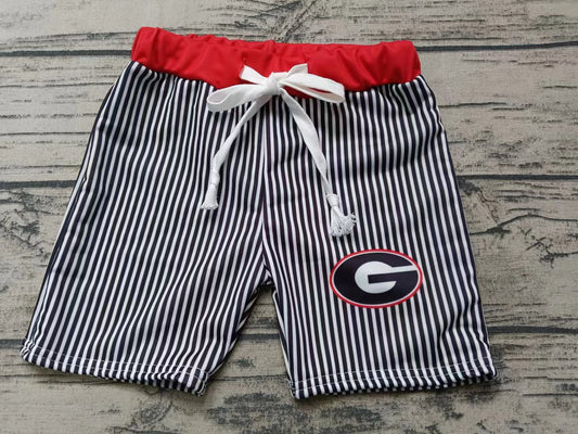 MOQ  3 G stripe kids boys summer team swim shorts