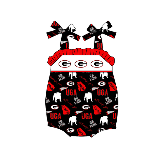 Deadline July 16 straps G dog baby girls team romper