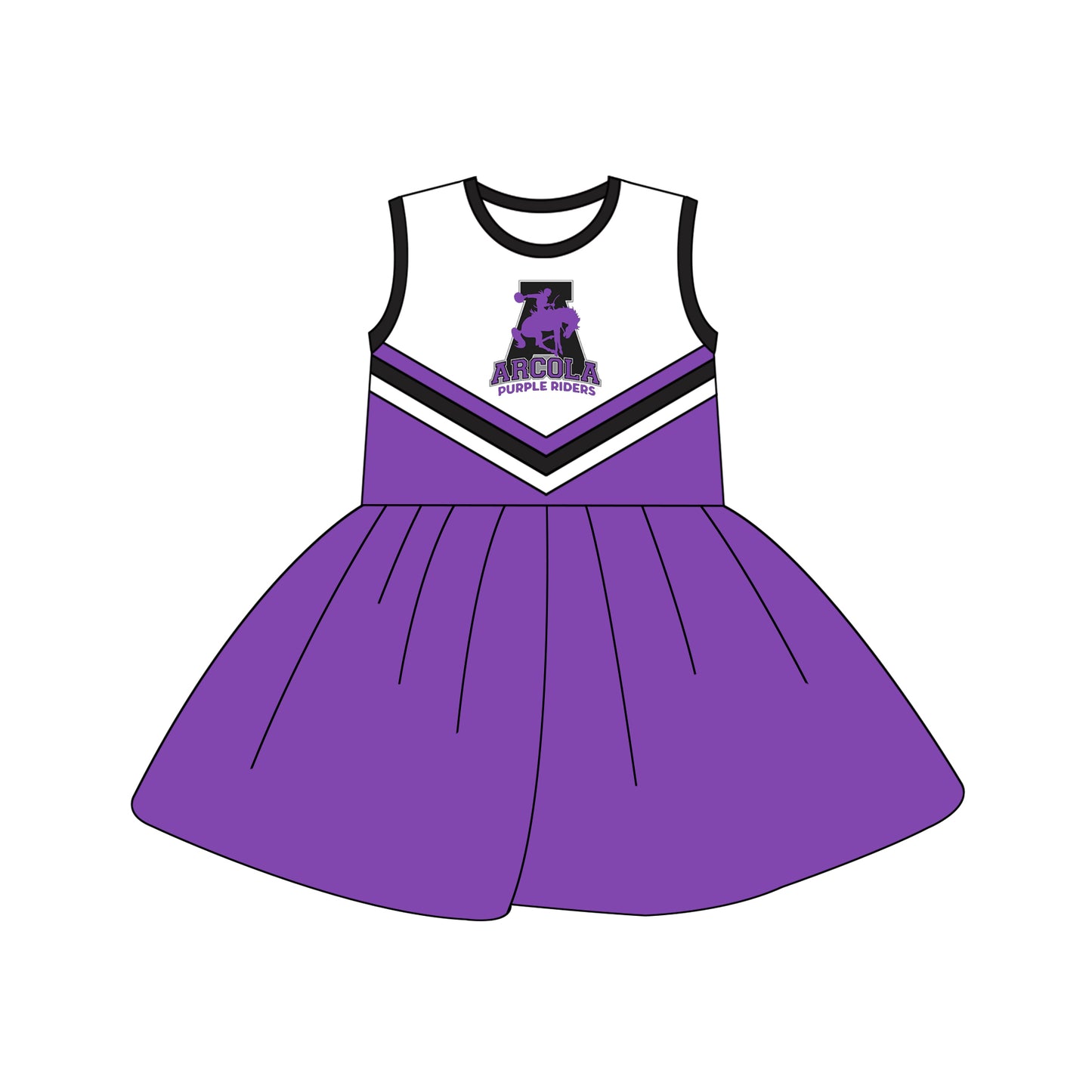 Deadline July 8 sleeveless purple white kids girls team dress