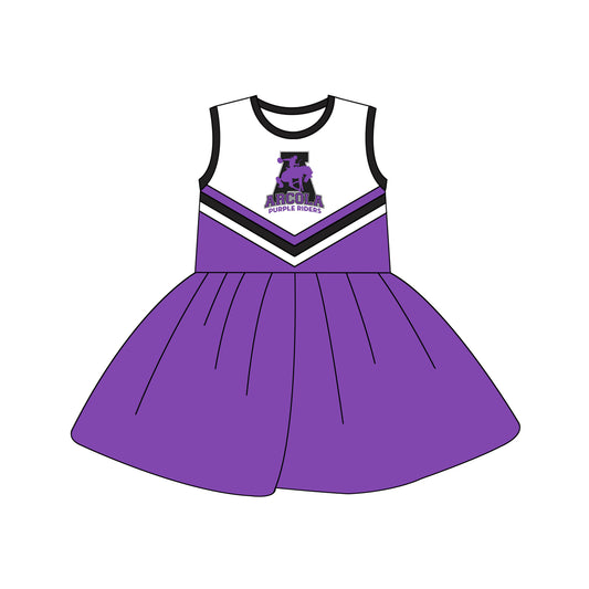 Deadline July 8 sleeveless purple white kids girls team dress