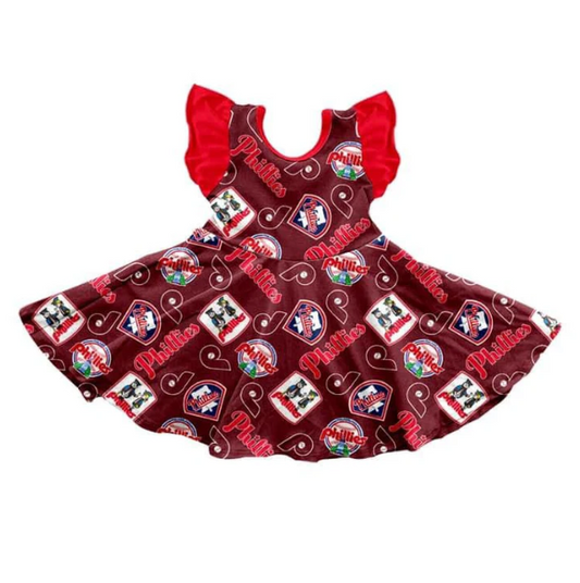 Deadline July 11 flutter sleeves kids girls team dress