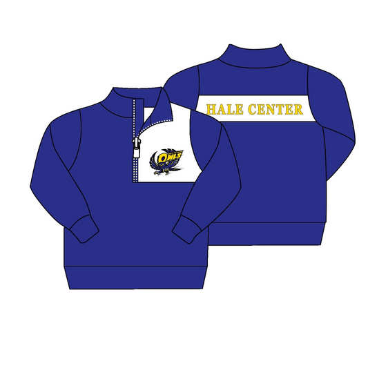 Deadline July 16 blue long sleeves H C kids boys team pullover