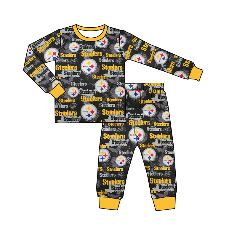 Deadline Aug 2 long sleeves yellow top pants boys team pajamas