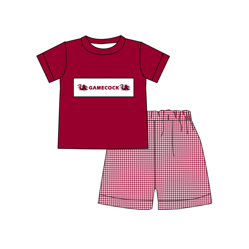 Deadline  Aug 2 short sleeves top plaid shorts boys team clothes