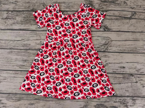 Deadline Aug 3 short sleeves leopard G kids girls team dresses