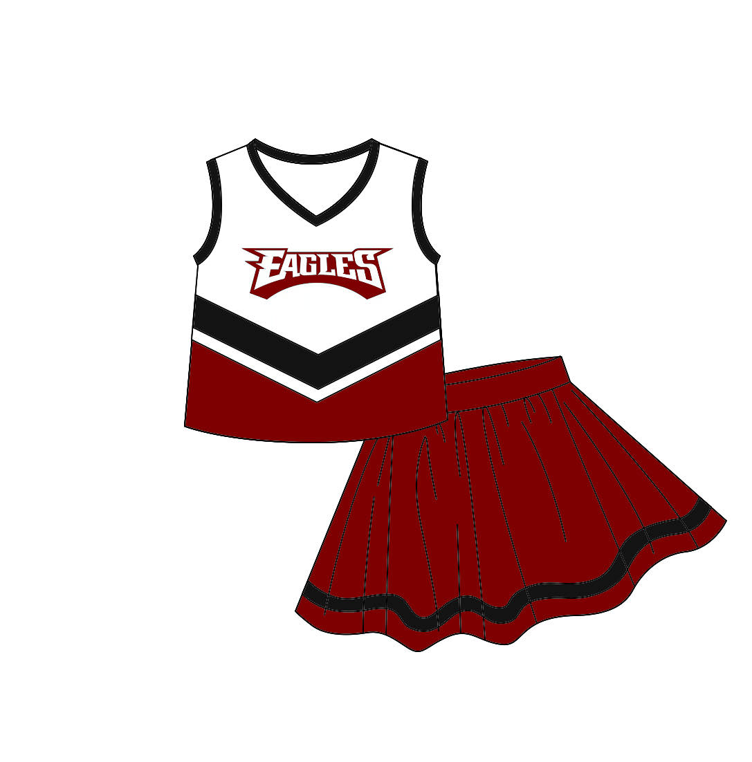 Deadline Aug 3 sleeveless eagles top skirt girls team clothes