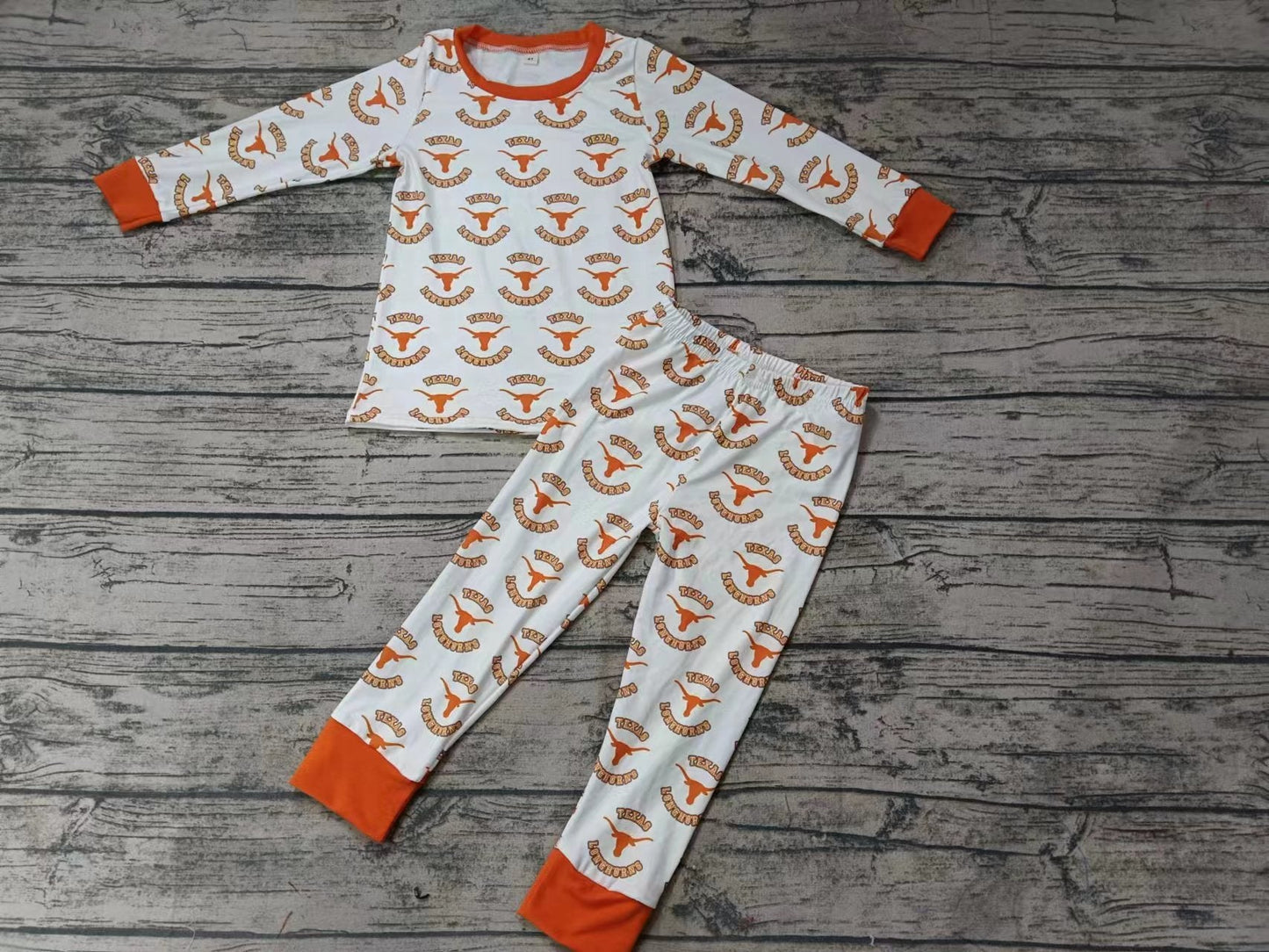 Deadline Aug 3 long sleeves bull skull kids team pajamas