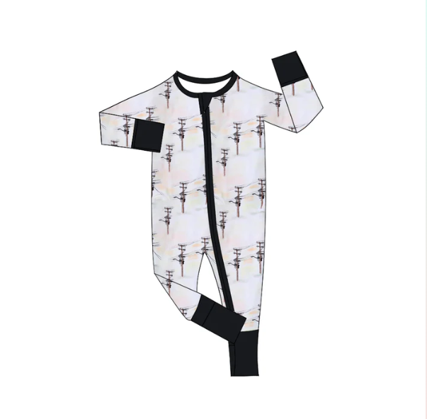 Deadline Aug 15 long sleeves lineman baby boy zipper romper