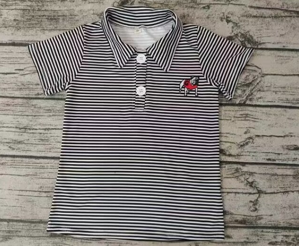 Deadline Aug 17 stripe short sleeves G dog kids team polo shirt