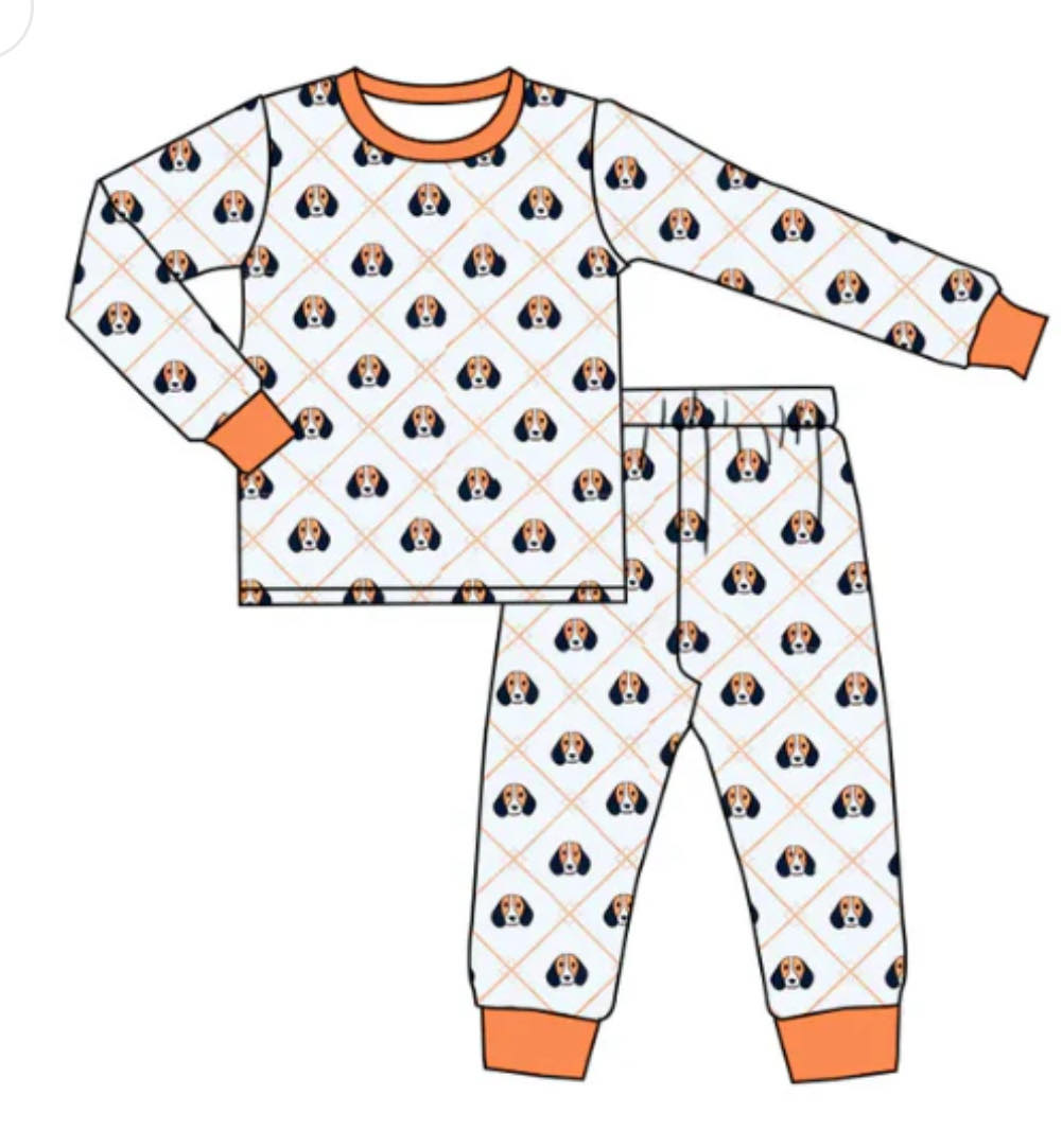 Deadline Aug 17 long sleeves dog kids boys team pajamas