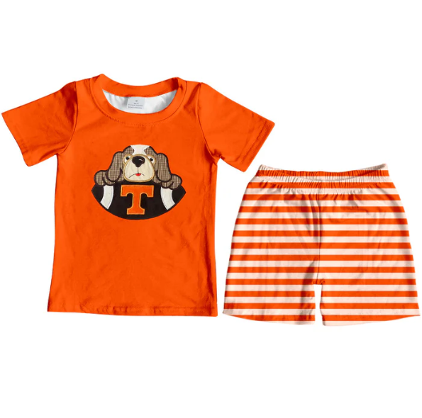 Deadline  Aug 23 T dog top stripe shorts boys team clothes