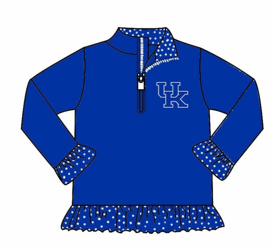 Deadline Aug 25 long sleeves blue U K kids girls team shirt