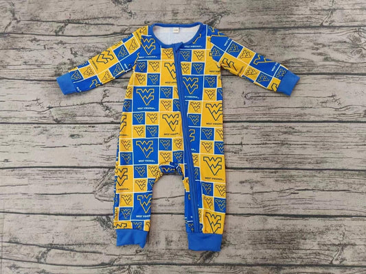 Deadline Aug 25 long sleeves W V baby kids zipper team romper