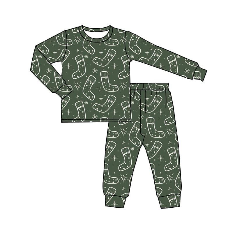 Deadline Aug 25 long sleeves socks Christmas kids bamboo pajamas