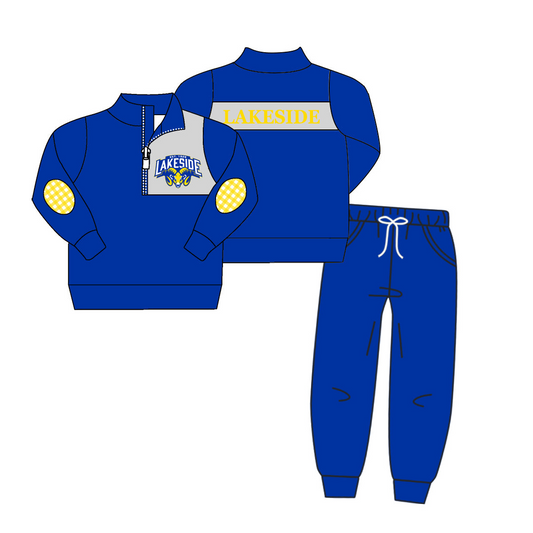 Deadline  Aug 25 Blue pullover pants kids team clothes