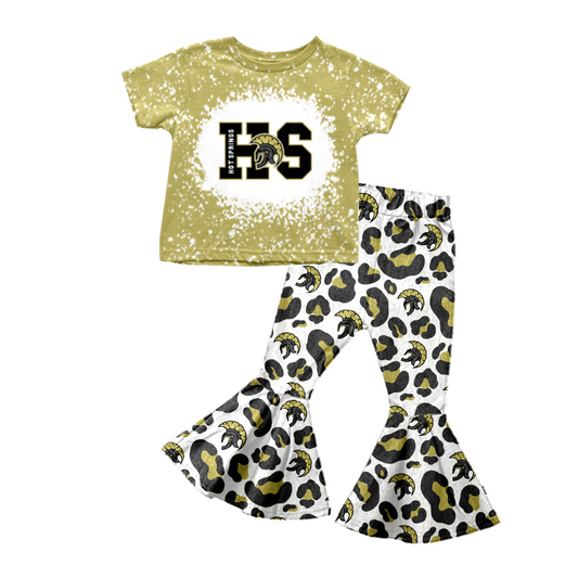 Deadline Aug 25 bleached H S top leopard pants girls team clothes