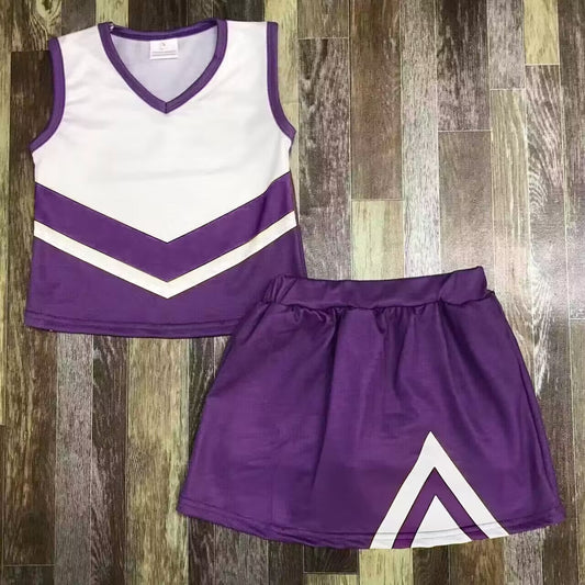 Deadline Sept 7 sleeveless purple top skirt kids girls team outfits