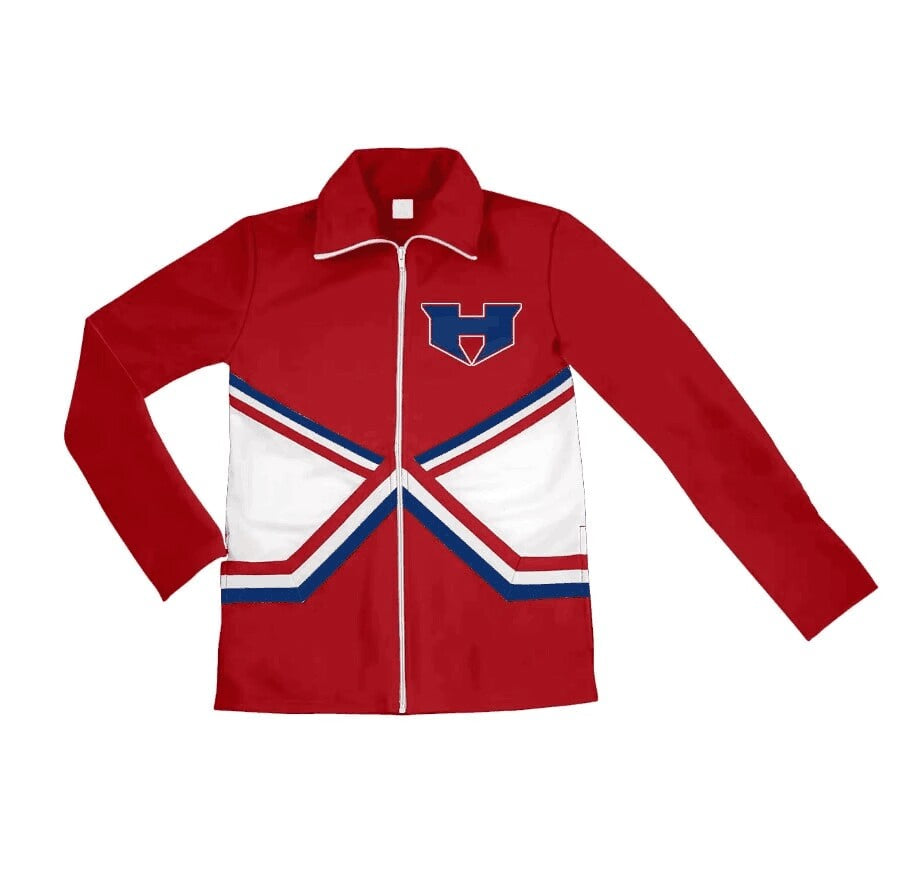 Deadline Sept 12 long sleeves red blue kids team zipper jacket shirt