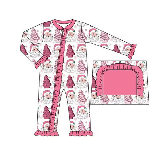 Deadline Sep 17 Christmas tree cakes santa baby girls zip romper