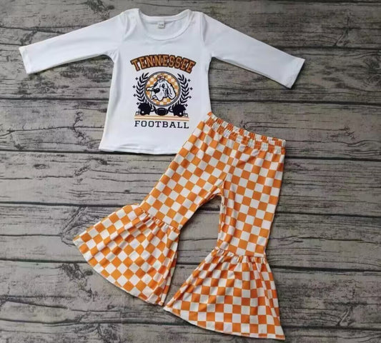 Deadline Sep 23 dog football plaid pants girls team clothes