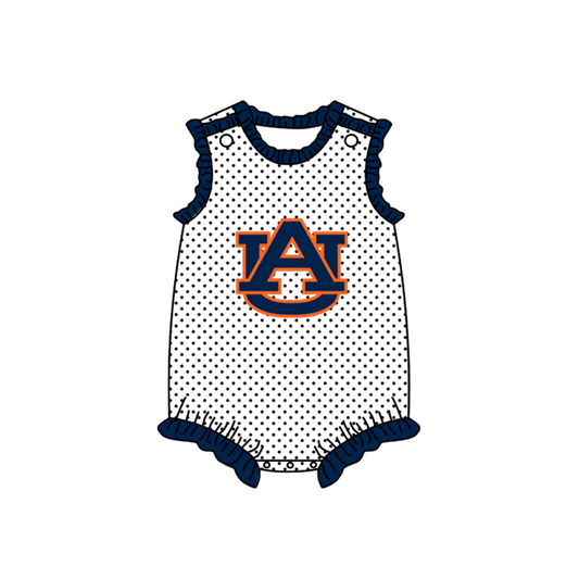 Deadline Sep  29 polka dots A U sleeveless girls team romper