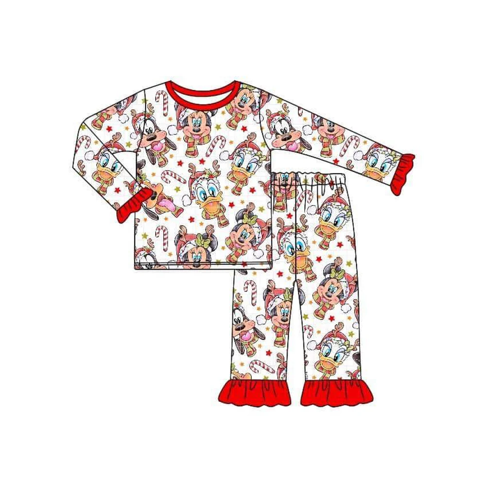 Deadline Sep 30 candy cane duck kids girls Christmas pajamas