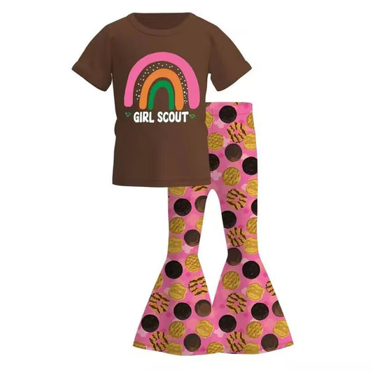 Deadline Oct 3 brown rainbow top cookie pants girls clothes