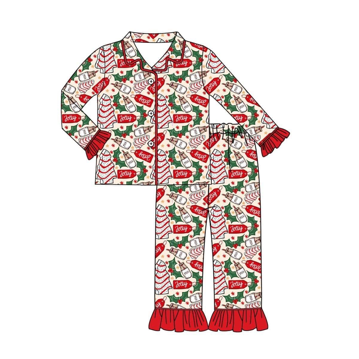 Deadline Oct 15 Christmas cake milk adult women pajamas