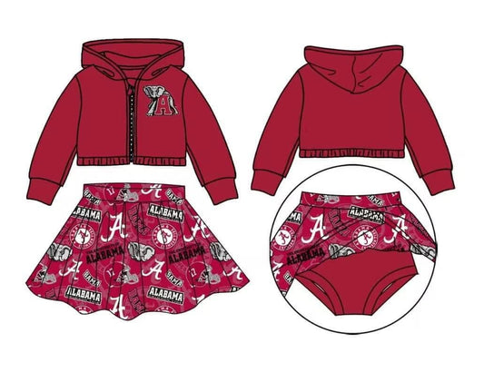 Deadline Oct 15 elephant hooded jacket skirt girls team set