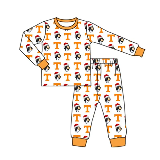 Deadline Oct 26 yellow T Christmas hat dog kids team pajamas