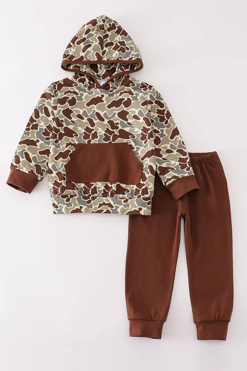 Deadline Nov 2 brown camo hoodie cotton pants boys outfits